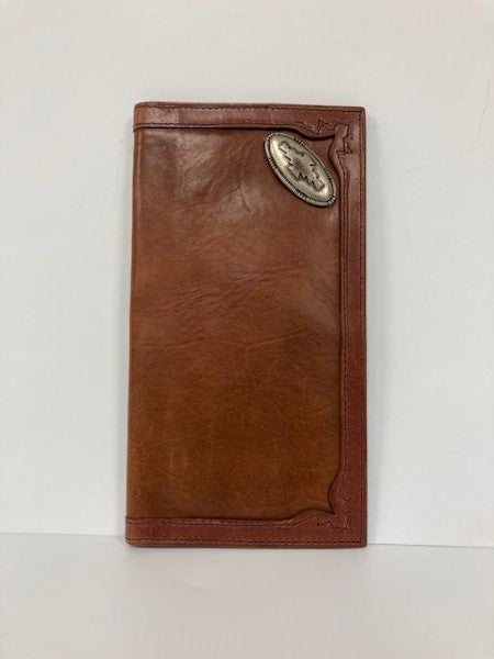 Boomer Brown Leather Aztec Concho Men's Rodeo Wallet 98105-BRN