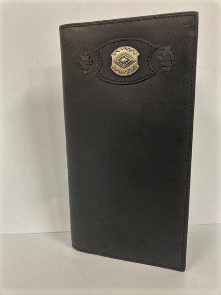 Boomer Leather Black Rodeo Lacing Concho Men's Wallet 98405-BLK