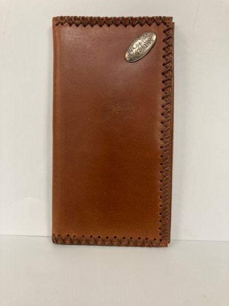 Boomer Leather Brown Men's Concho Wallet 98004R-BRN