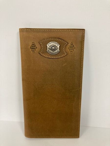 Boomer Leather Tan Rodeo Lacing Concho Men's Wallet 98405-TAN