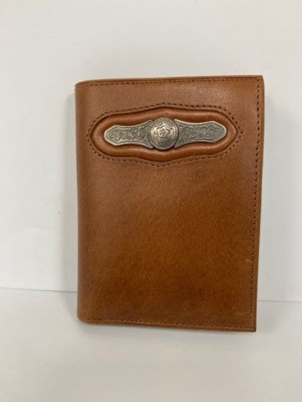 Boomer Leather Trifold Concho Men's Wallet 3006T-BRN