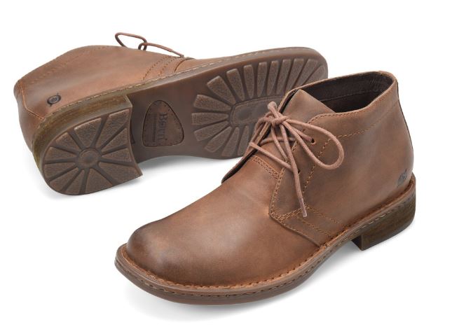 Born Brown Harrison Mens Comfort Classic Chukka Boots H32706