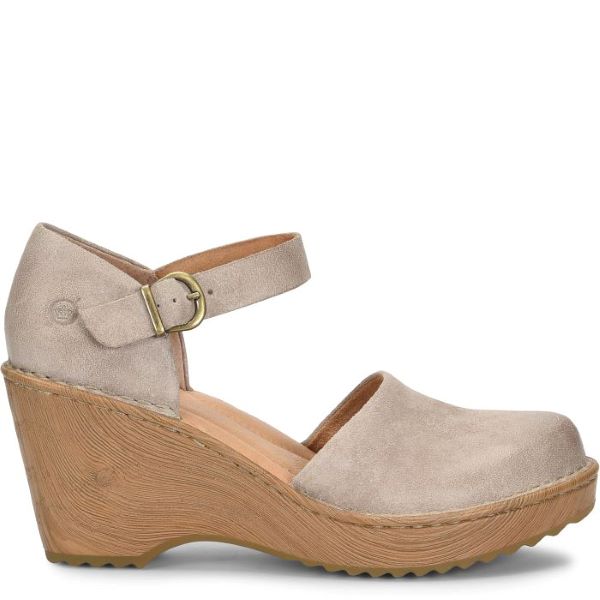 Born Cream Visone Distressed Nellie Womens Wedge Shoes BR0040179