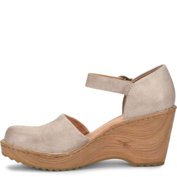 Born Cream Visone Distressed Nellie Womens Wedge Shoes BR0040179