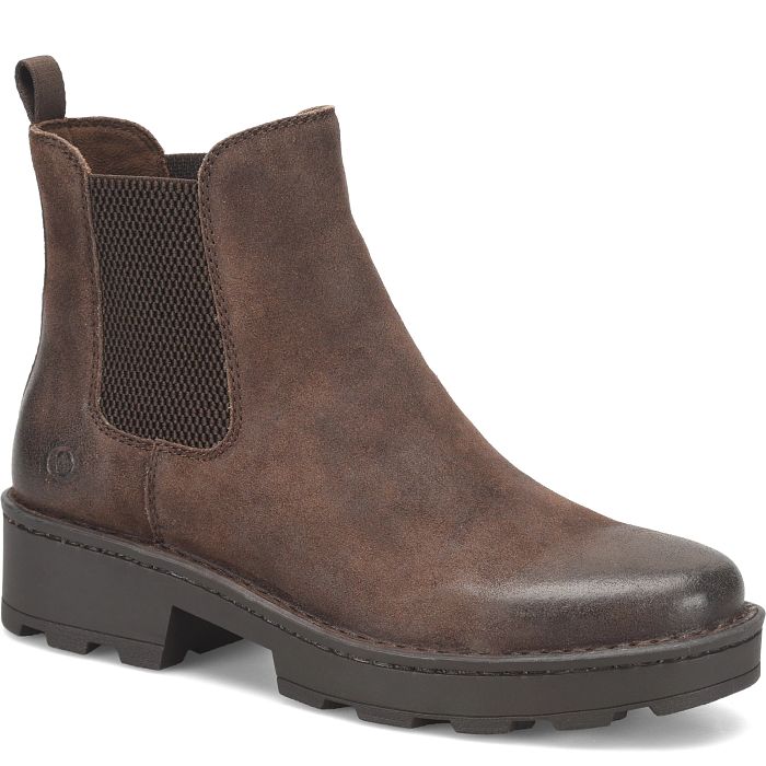 Born Dark Brown Distressed Verona Women's Chelsea Boots BR0050352