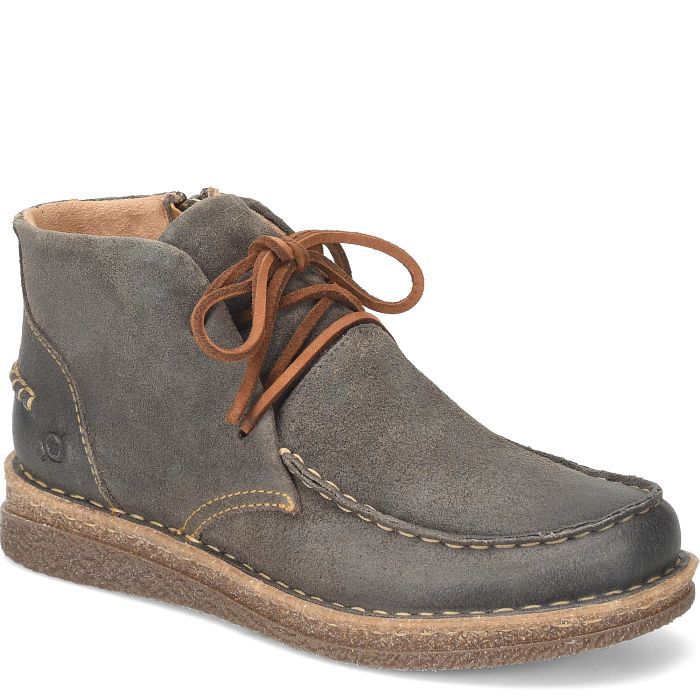 Born Dark Grey (Concrete) Analia Women's Distressed Booties BR0044858