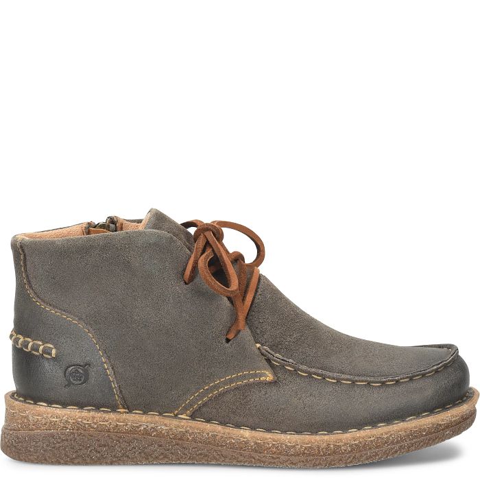 Born Dark Grey (Concrete) Analia Women's Distressed Booties BR0044858