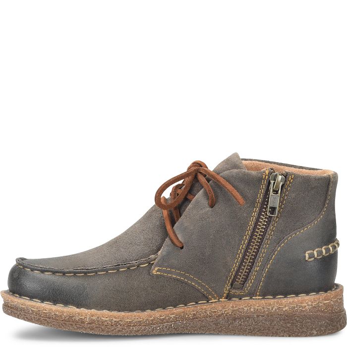 Born Dark Grey (Concrete) Analia Women's Distressed Booties BR0044858