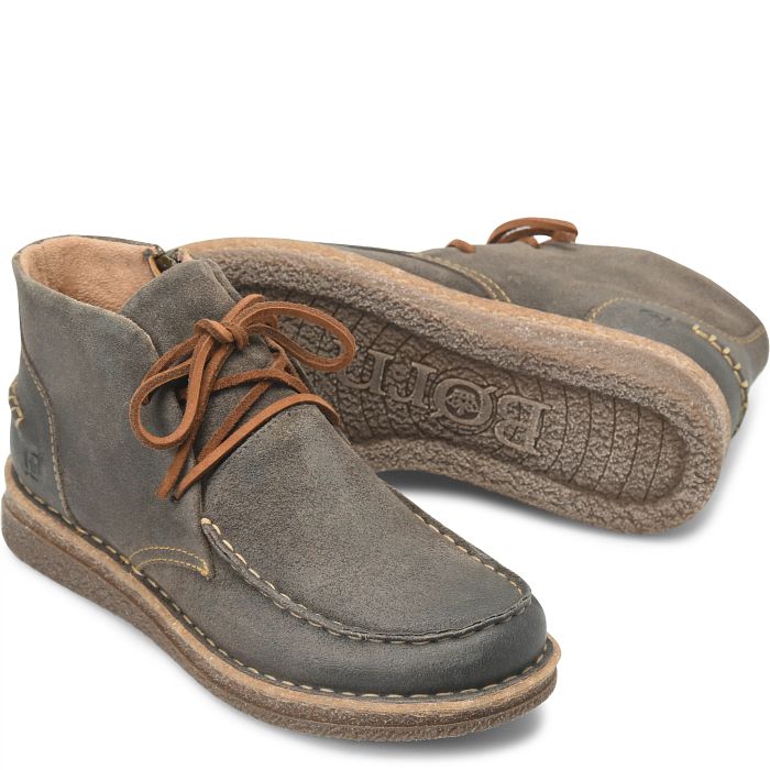 Born Dark Grey (Concrete) Analia Women's Distressed Booties BR0044858