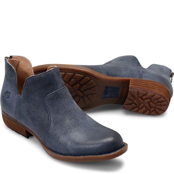 Born Dark Jeans Distressed Blue Kerri Womens Ankle Boots BR0012074