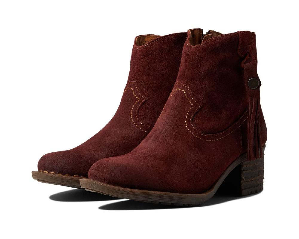 Born Dark Red Brick Alondra Womens Western Booties BR0044244