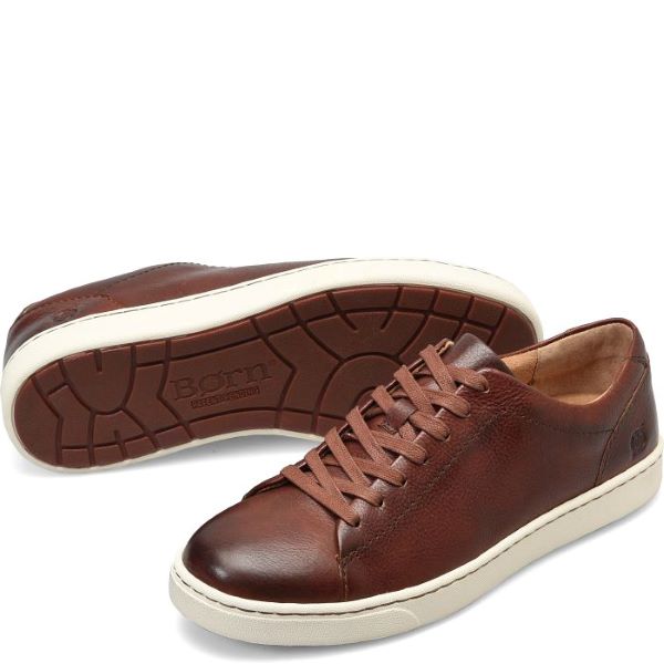 Born Dark Tan Bourbon Allegheny II Mens Leather Lace Up Sneakers BM0010825