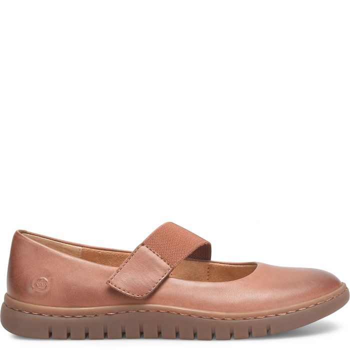 Born Dark Tan Brandy Aspen Women's Cross Strap Mary Jane Shoes BR0076725