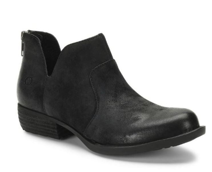 Born Distressed Black Kerri Womens Ankle Boots D89909
