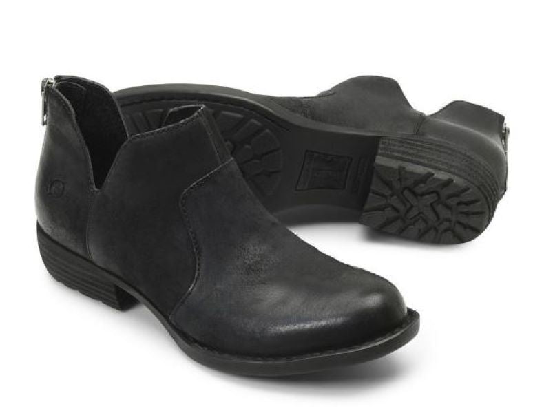Born Distressed Black Kerri Womens Ankle Boots D89909