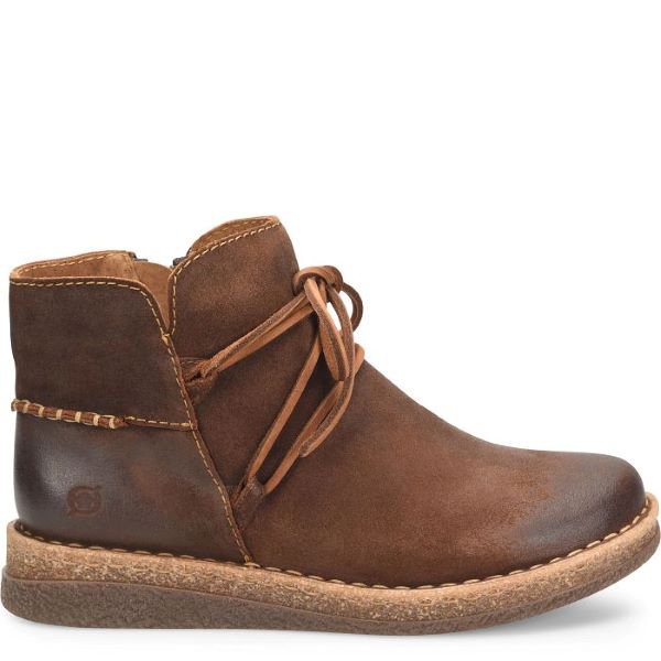 Born Glazed Ginger Distressed Brown Womens Calyn Booties BR0027606