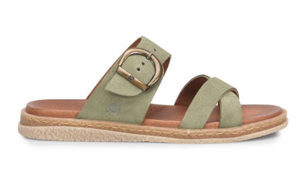Born Loden Green Suede Caite Womens Sandals BR0037063