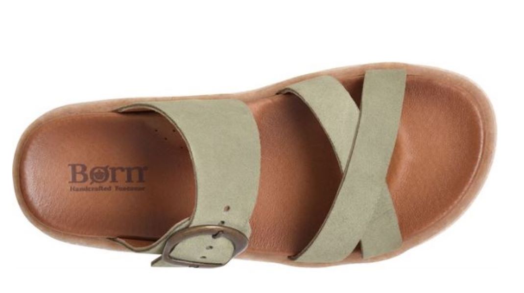 Born Loden Green Suede Caite Womens Sandals BR0037063