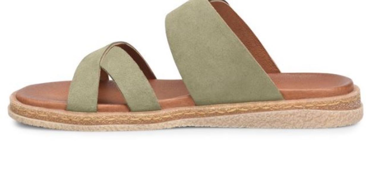 Born Loden Green Suede Caite Womens Sandals BR0037063