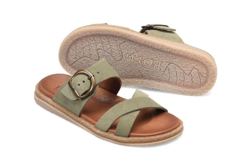 Born Loden Green Suede Caite Womens Sandals BR0037063