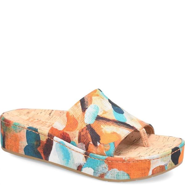 Born Multi Tencel Fabric Sharr Womens Sandals BR0035399