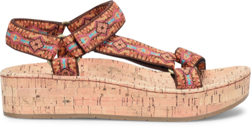 Born Orange Sirena Women's Cork Wrapped Wedge Platfrom Sandals BR003565
