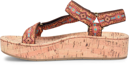 Born Orange Sirena Women's Cork Wrapped Wedge Platfrom Sandals BR003565