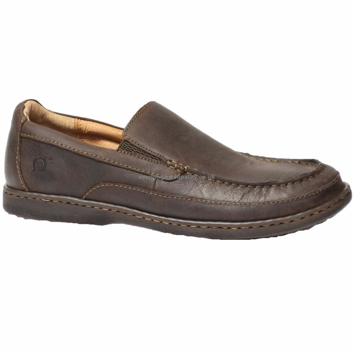 Born Polo Brown Leather Mens Casual Slip On H43017