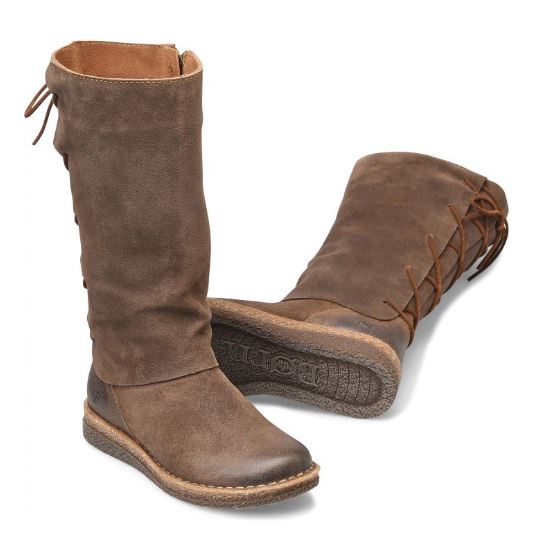 Born Taupe Avola Distressed Sable Womens Tall Boots BR0027717