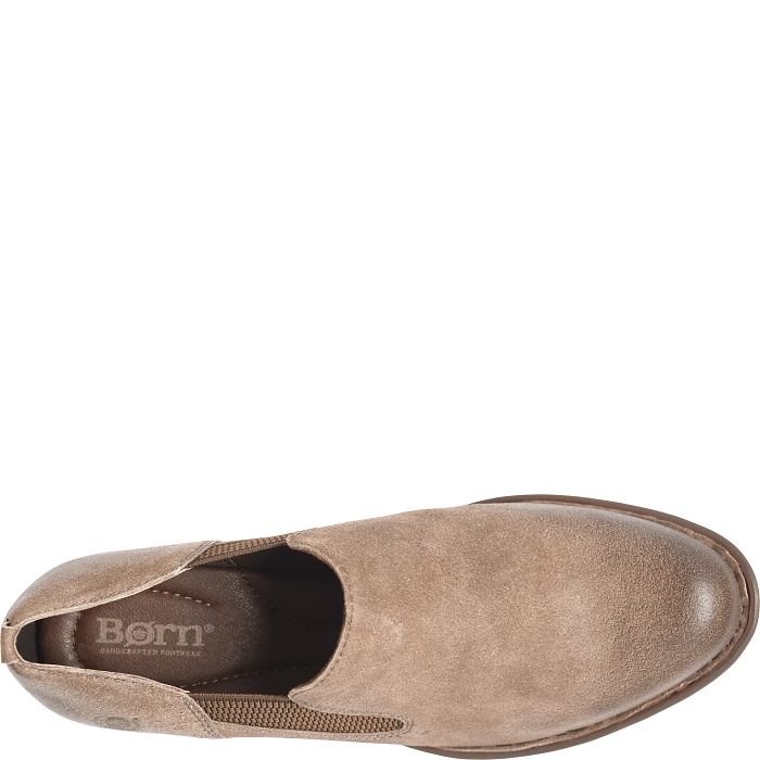 Born Taupe Distresed Tan Kade Womens Short Booties BR0065755