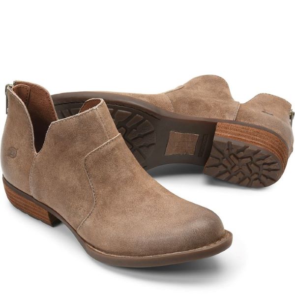 Born Taupe Distressed Tan Kerri Womens Ankle Boots D89955