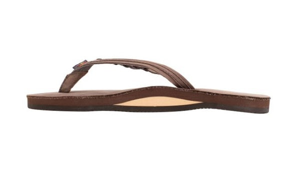 Braidy Espresso Single Layer With Braided Strap Rainbow Womens Sandals