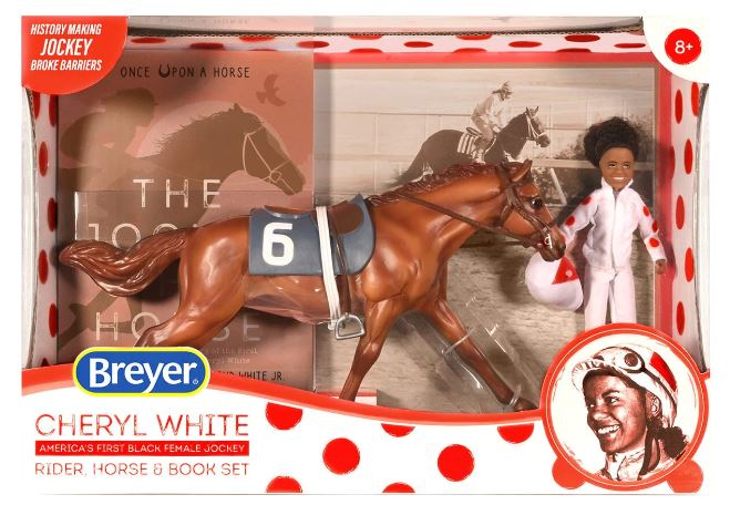 Breyer Cheryl White Rider Horse & Book Set 6236