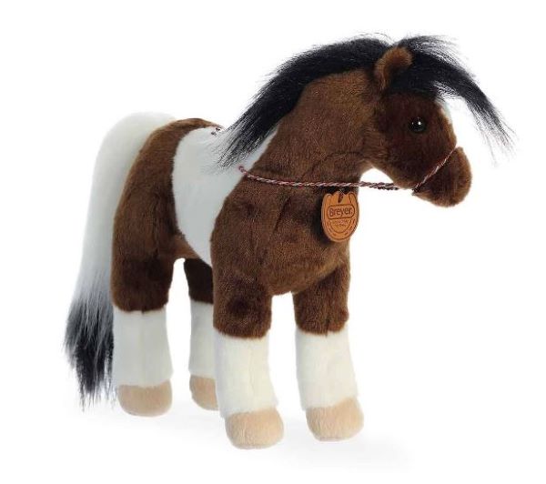 Breyer Plush by Aurora 13 inch Paint Horse in Corral Packing with Name Plate 14370