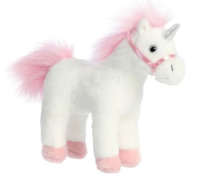 Breyer Plush by Aurora White and Pink Whinny Bits White 7 inch Unicorn 14397