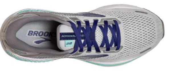 Brooks Alloy With Blue Adrenaline GTS 22 Womens Running Shoes 120353-045