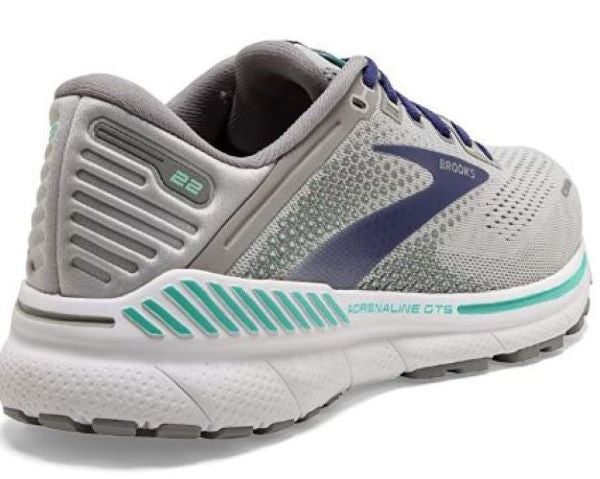 Brooks Alloy With Blue Adrenaline GTS 22 Womens Running Shoes 120353-045
