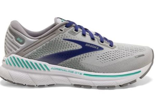 Brooks Alloy with Blue Adrenaline GTS 22 Womens Running Shoes 120353-045