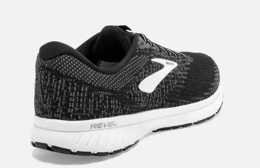 Brooks Black And Pearl White Mens Revel 3 Running Shoe 110314-012
