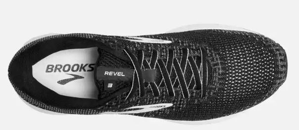 Brooks Black And Pearl White Mens Revel 3 Running Shoe 110314-012