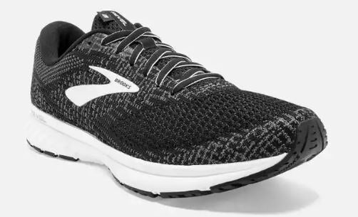 Brooks Black and Pearl White Mens Revel 3 Running Shoe 110314-012