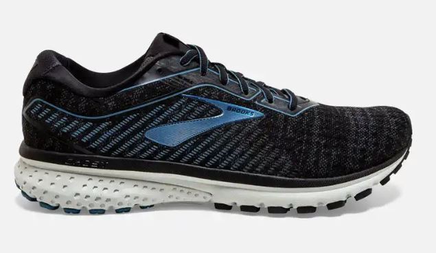 Brooks Black/Grey/Blue Ghost 12 Mens Road Running Shoes 110316-058