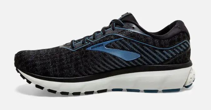 Brooks Black/Grey/Blue Ghost 12 Mens Road Running Shoes 110316-058