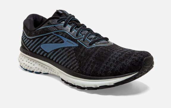 Brooks Black/Grey/Blue Ghost 12 Mens Road Running Shoes 110316-058