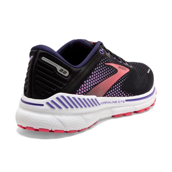 Brooks Black Purple And Coral Adrenaline GTS 22 Womens Running Shoes 120353-080