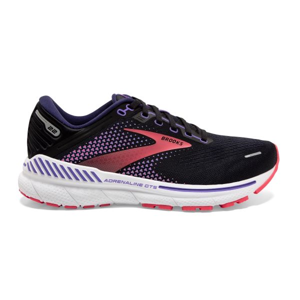 Brooks Black Purple and Coral Adrenaline GTS 22 Womens Running Shoes 120353-080