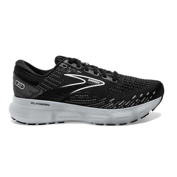 Brooks Black/White/Alloy Glycerin 20 Womens Running Shoes 120369-059
