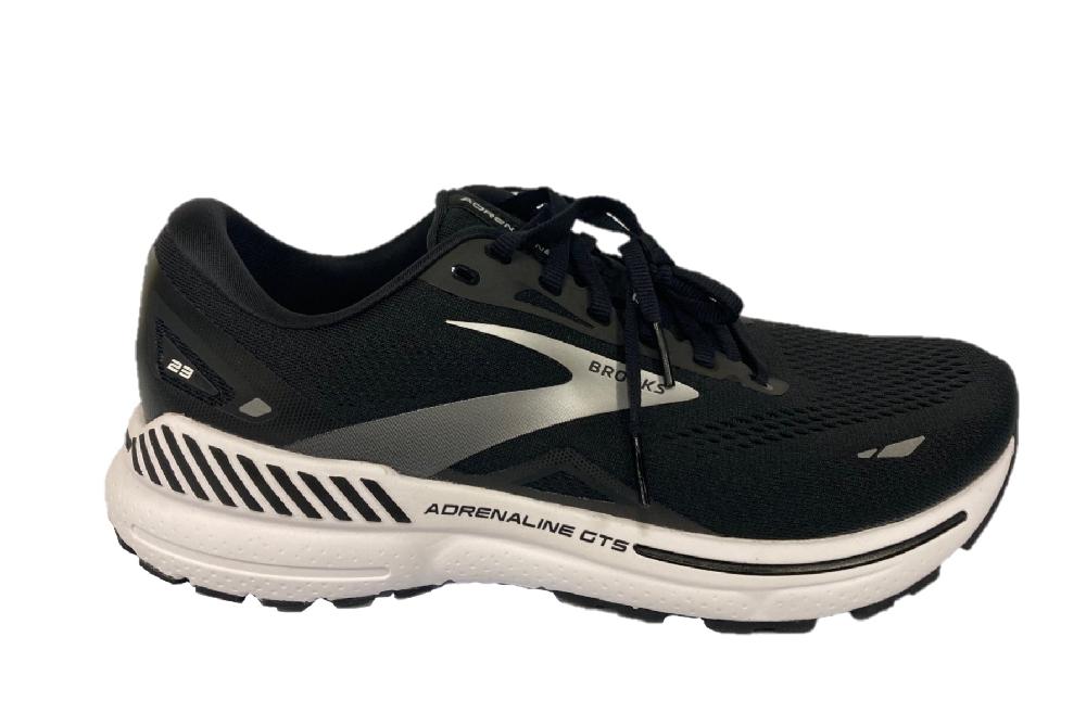 Brooks Black/White/Silver Adrenaline GTS 23 Wide Width Men's Road Running Shoes 110391-004