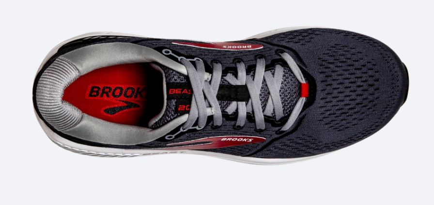 Brooks Blackened Pearl With Black And Red Beast 20 Mens Road Running Shoes 110327-019