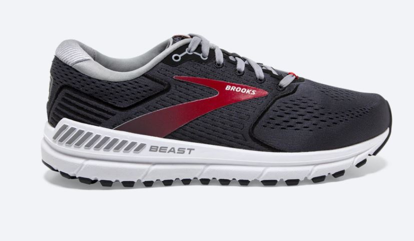 Brooks Blackened Pearl with Black and Red Beast 20 Mens Road Running Shoes 110327-019